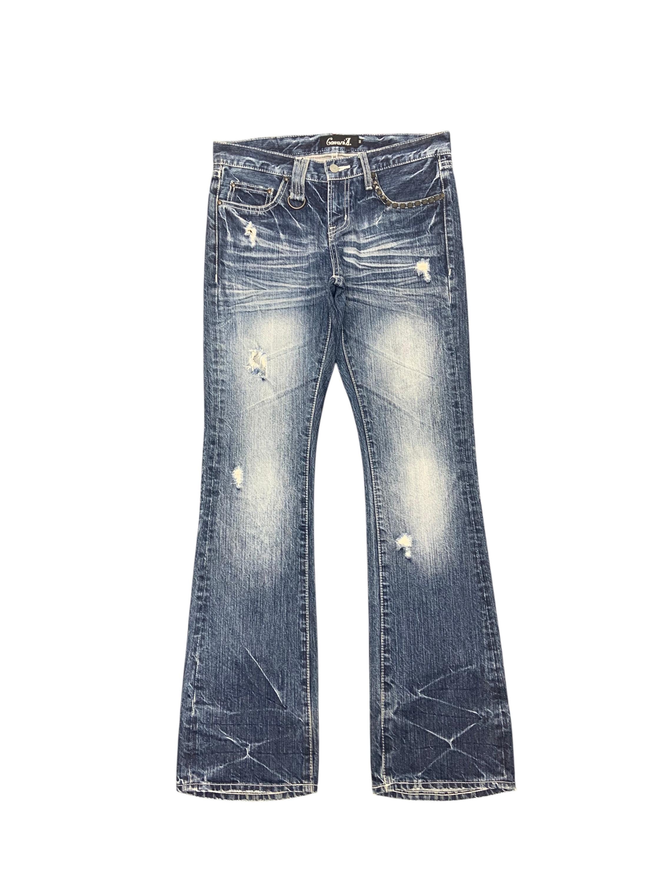 Vintage Cavaria Flared Denim Jeans, Y2K Cyber Grunge, Size 32 - Etsy