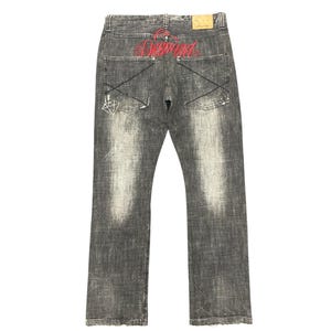 Size 34x31 Vintage Japanese Brand Diamond Supply Knowledge Selvedge Redline Japanese Brand Faded Light Jeans High Waisted Men Wash Jeans W34