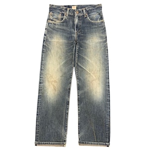 Size 31x30.5 Vintage Japanese Brand Edwin 505z Selvedge Redline Japanese Brand Faded Blue Light Jeans High Waisted Men Light Wash Jeans W31