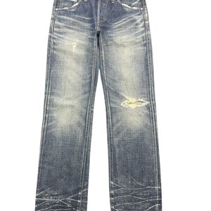 Size 29x31.5 Vintage 90s Levis 705-03 Butterfly Pat May Selvedge Sun Faded Blue Light Wash Jeans Mid Waisted Denim Mom Jeans 705 Jeans W29