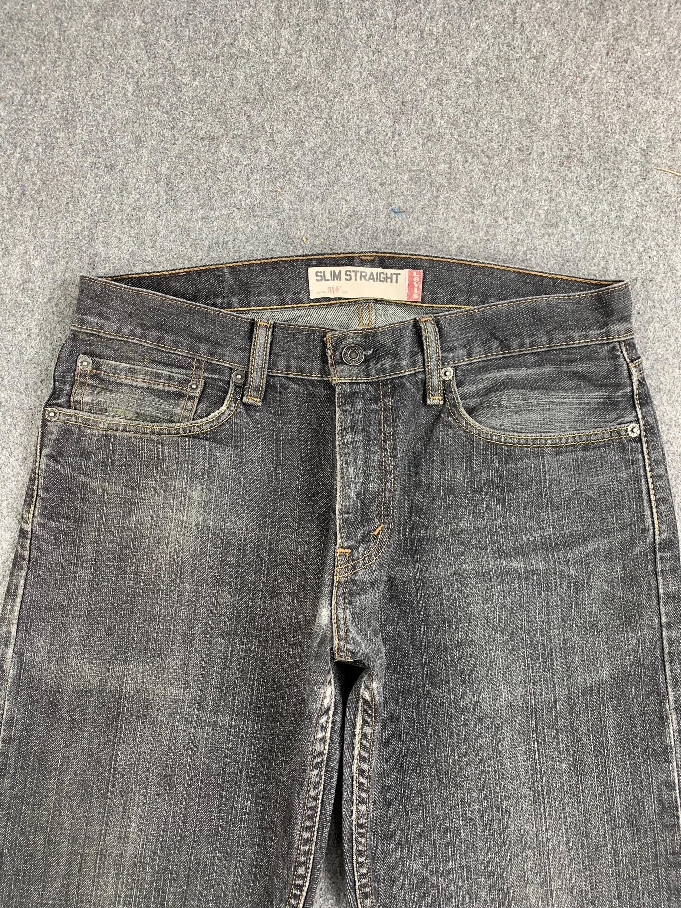 Vintage Early 2000s Levis 514 Jeans: Sun Faded Black Denim (w33x35