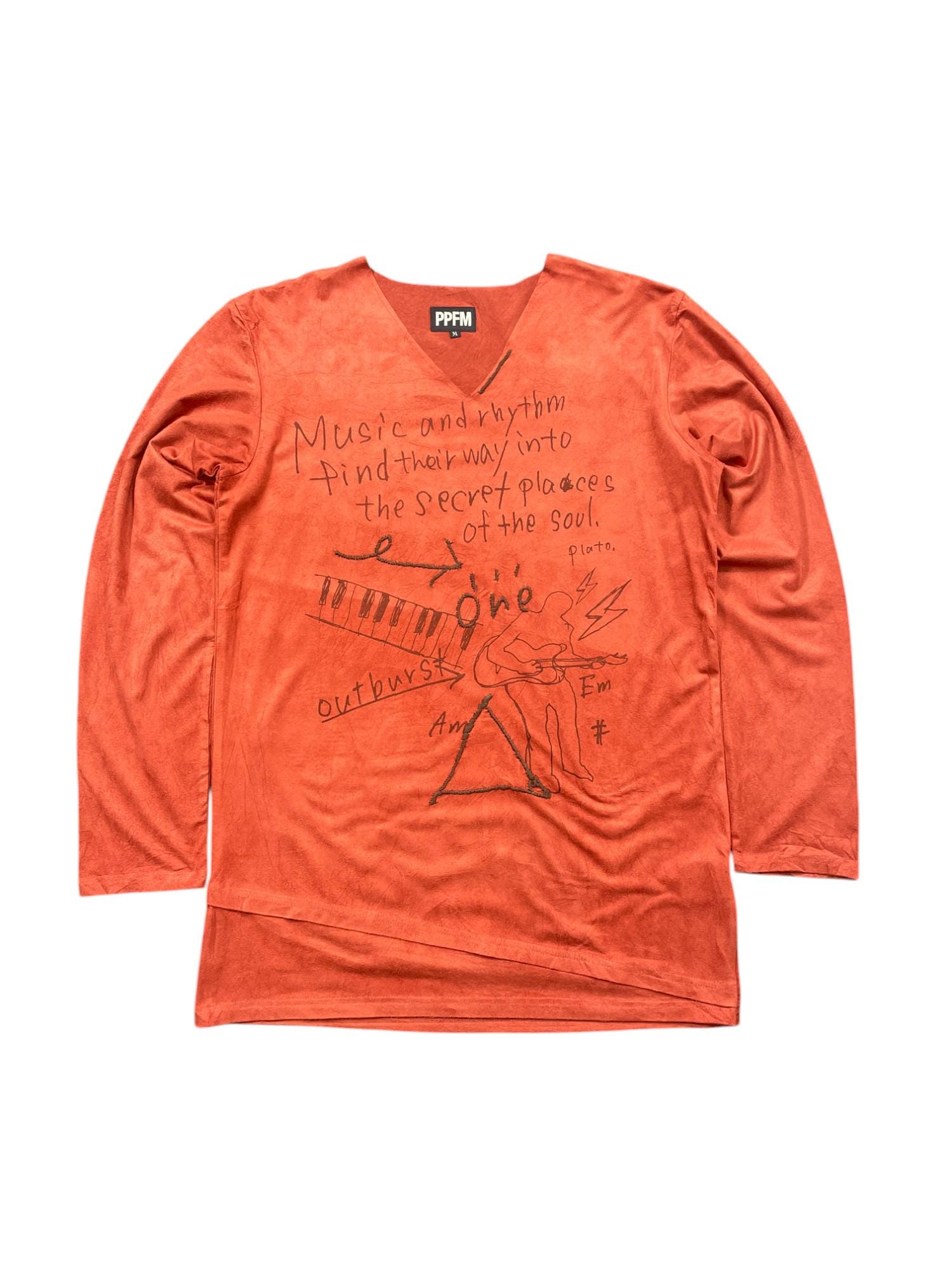 Vintage Japanese Brand Peyton Place For Men Long Sleeve Tees Punks Musical Vintage Japanese Brand Designer Peyton Place For Men Medium Tees