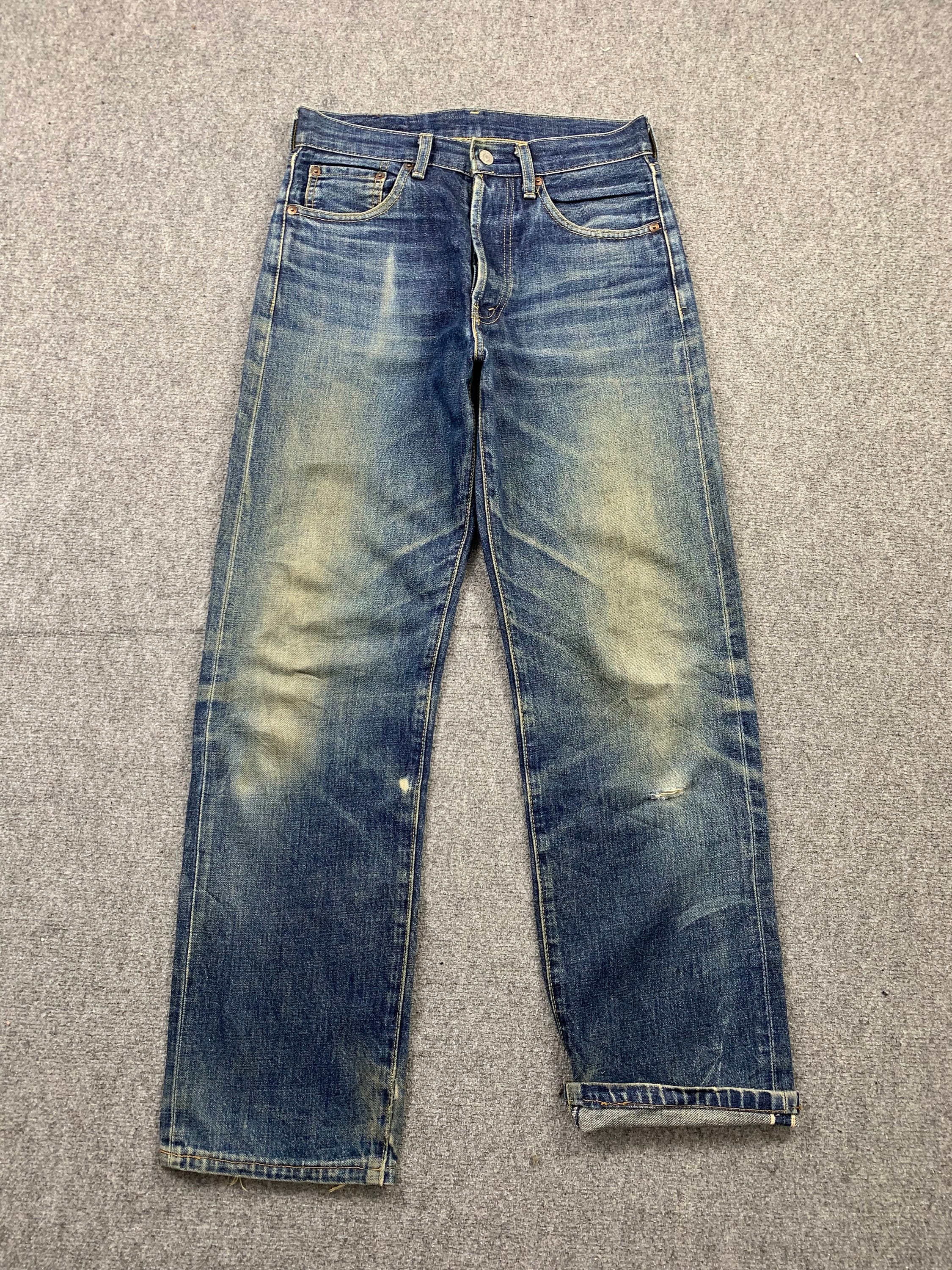 Size 29x30 Vintage Distressed 90s Levis 503B Big E Selvedge Size 29x30 Vintage Distressed 90s Levis 503B Big E Selvedge