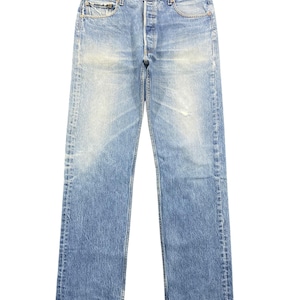 Größe 35x33.5 Vintage 90er Jahre Levis 501 Faded Blue Light Wash Jeans Mid Waisted Denim Mom Jeans 501 Boyfriend Jeans 501 Faded Blue Light Jeans