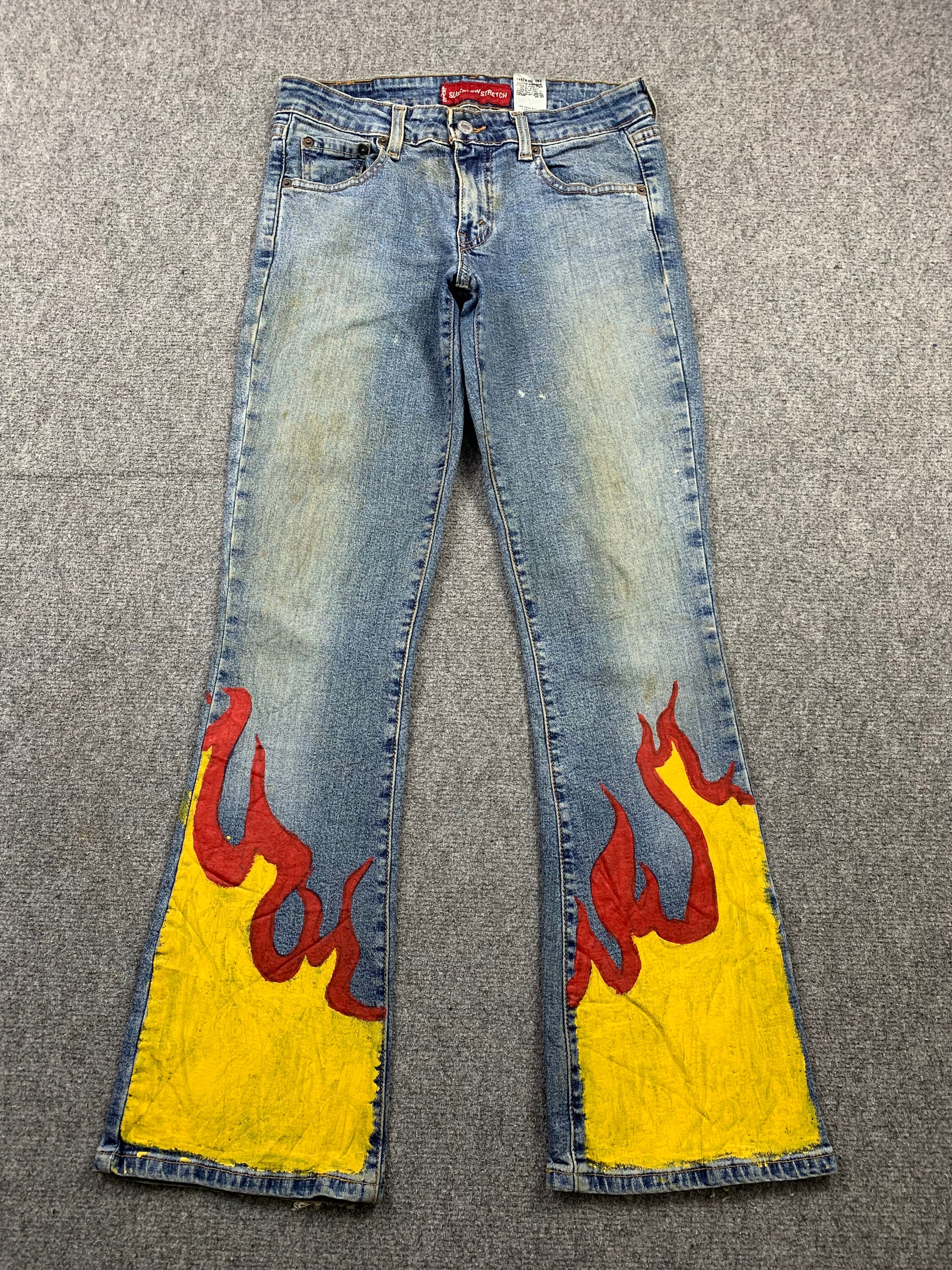 Vintage Levis 518 Flared Bootcut Jeans 28x30 Mid Waisted Denim - Etsy