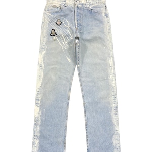 Size 29x30 Vintage 90s Levis 501 Light Wash Thrashed Faded Jeans Mid Waisted Denim Mom Jeans Boyfriend Jeans 90s Levis 501 Faded Light Jeans