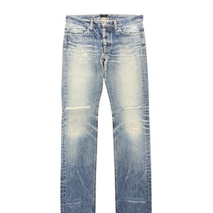 Vintage D.M.G (Domingo) slitna, smala raka jeans med knappgylf, storlek 31