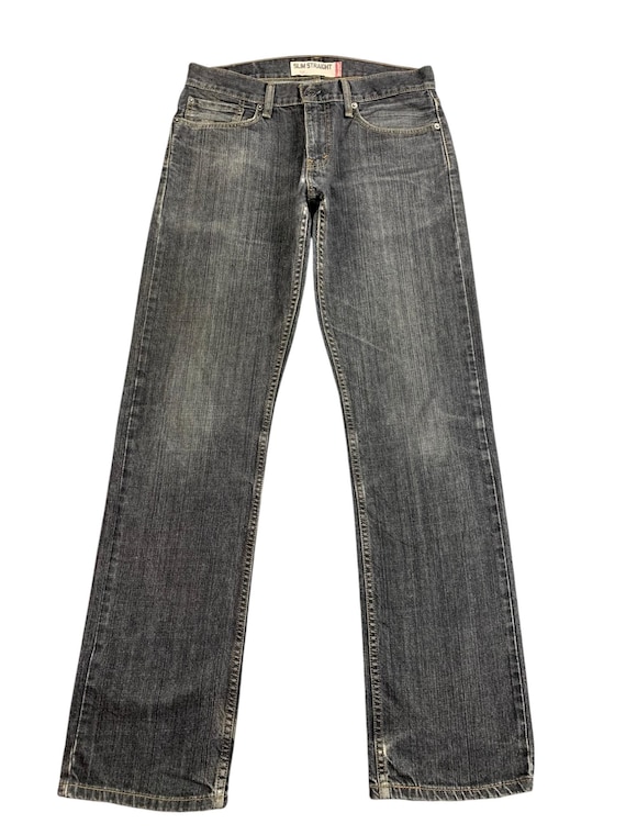 Vintage Early 2000s Levis 514 Jeans: Sun Faded Black Denim (w33x35