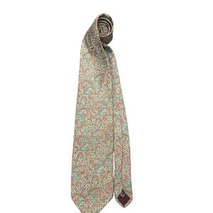 Vintage PACE Silk Tie Made in Italy Paisley Floral Geometric Men's Necktie