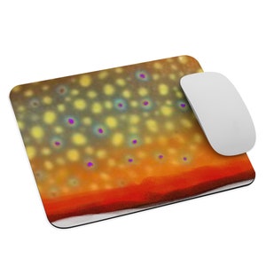 Brook Trout Patternz Mouse pad, custom made, fisherman&#39;s mouse pad, custom mouse pad