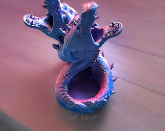 Twin Dragon Dice Tower | Double Headed | Dungeons and Dragons | DnD, D&D Accessories | Unique Gamer Gift, RPG, TTRPG, Custom Table Top Board