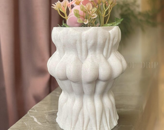 Standing Butt Vase (Multifaced), Woman's Figure Flower Pot, Succulent, Cacti, Airplant, Plant Sculpture, Booty Planter, Polybutt Home Decor