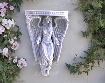 Arch Angel Girl, Decorative Floating Woman, Mini Shelf, Easy Mount, Wall Art, Winged Lady, Gargoyle, Hanging Decor, Creative Display Stand