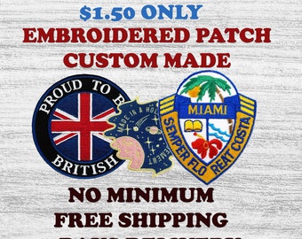 Custom Patch, Embroidered Patch, Iron On Patch, Iron on logo patch, Sew On Patch,