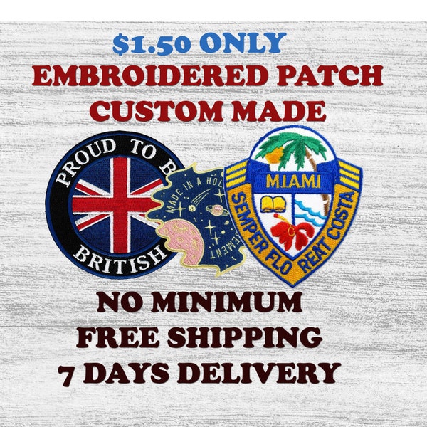 Name Patch, Personalize Patch, Iron On Patch, Custom Patch, Embroidered Patch, Free Shipping, Top Quality, Fast Turnaround Time
