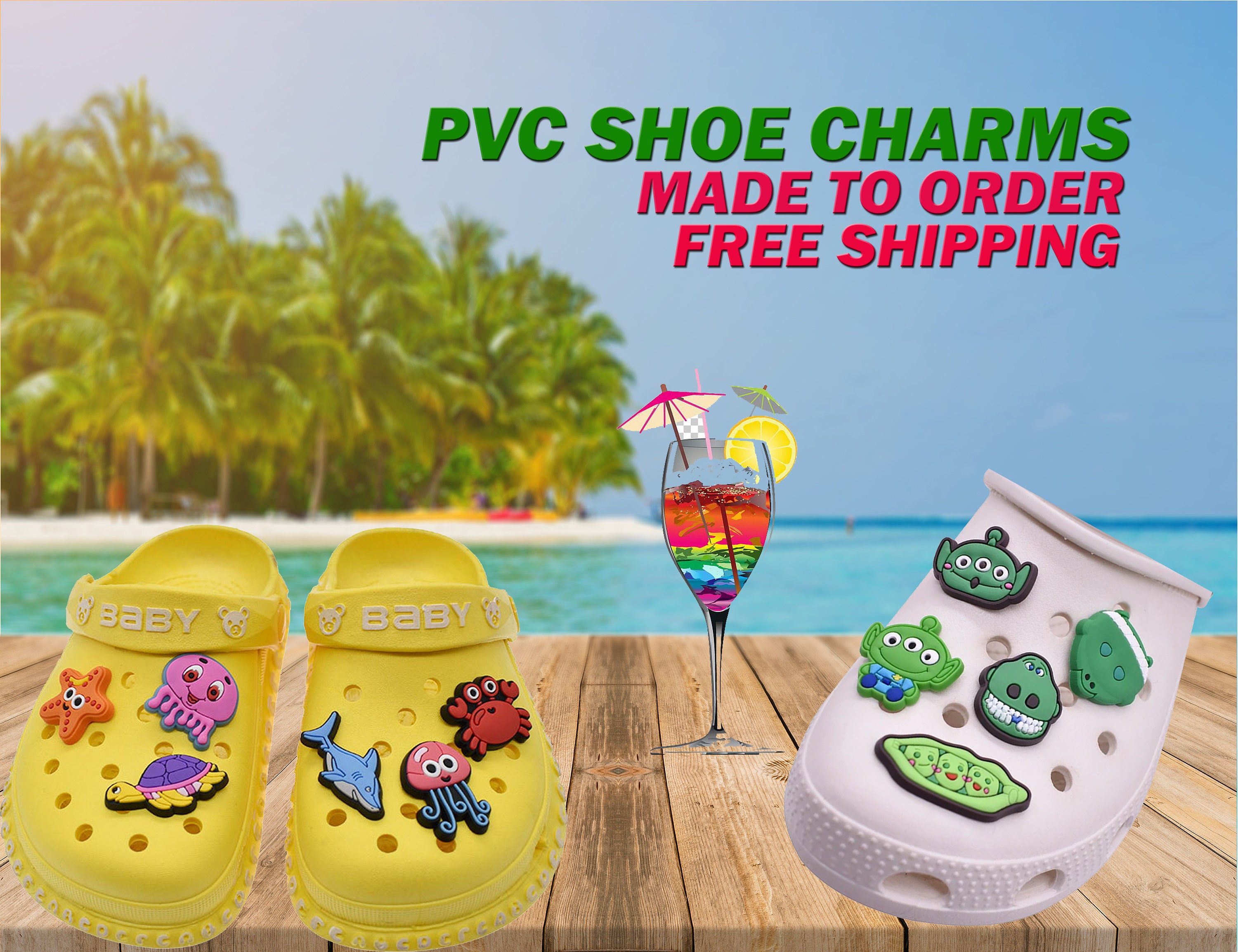 Colorful Letters / Numbers PVC Shoe Charms for Your Crocs