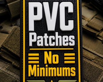 Custom PVC Patch - No Minimum - Hook and Loop, Made To Order - Custom Morale Patch - Tactical PVC Patch