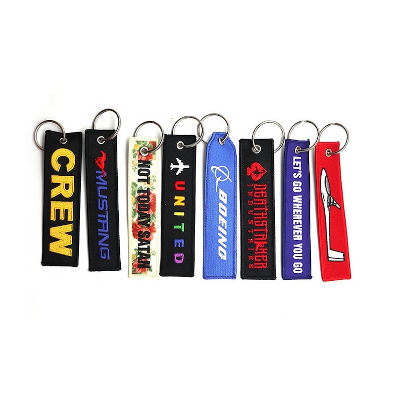 Embroidered Keychain, Customize Your Logo Into Key Tag, Custom Keychain