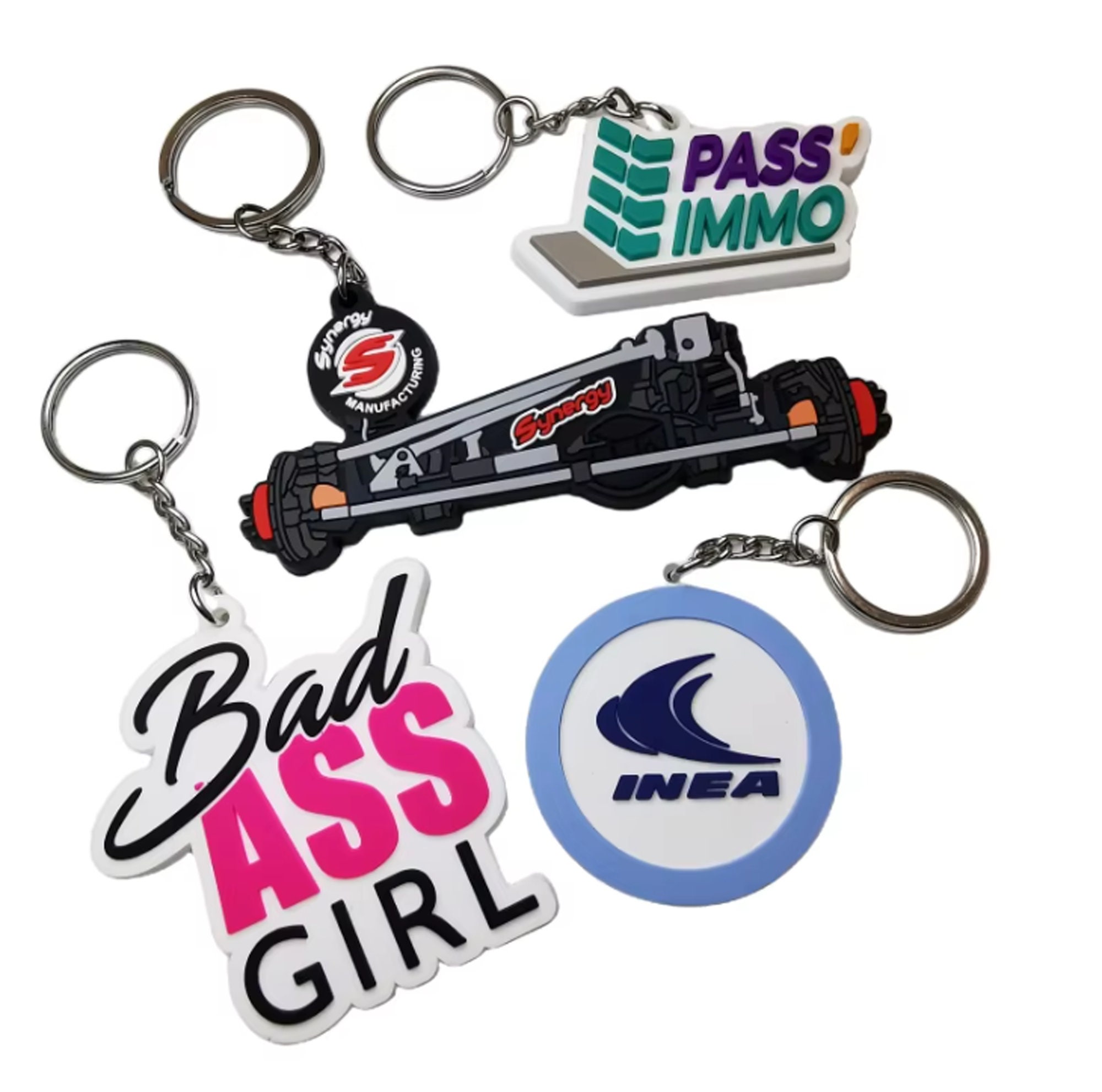 Custom Color Keychains Personalized 3D PVC Keychain - Custom Color Name Key Tag - Rubber ...