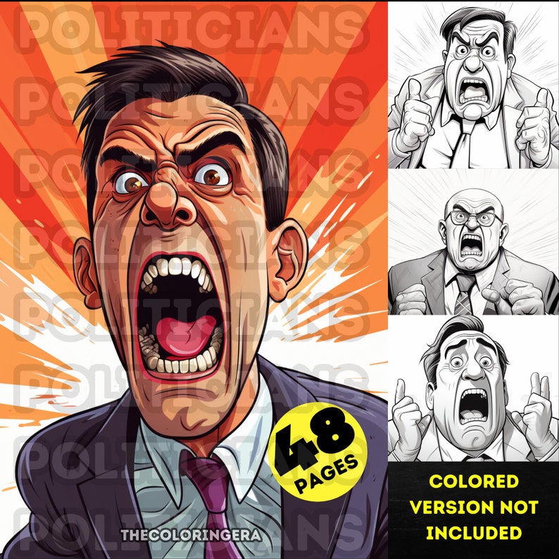 Coloring Page Of Politicians Expressions Pdf Printable Coloring Book