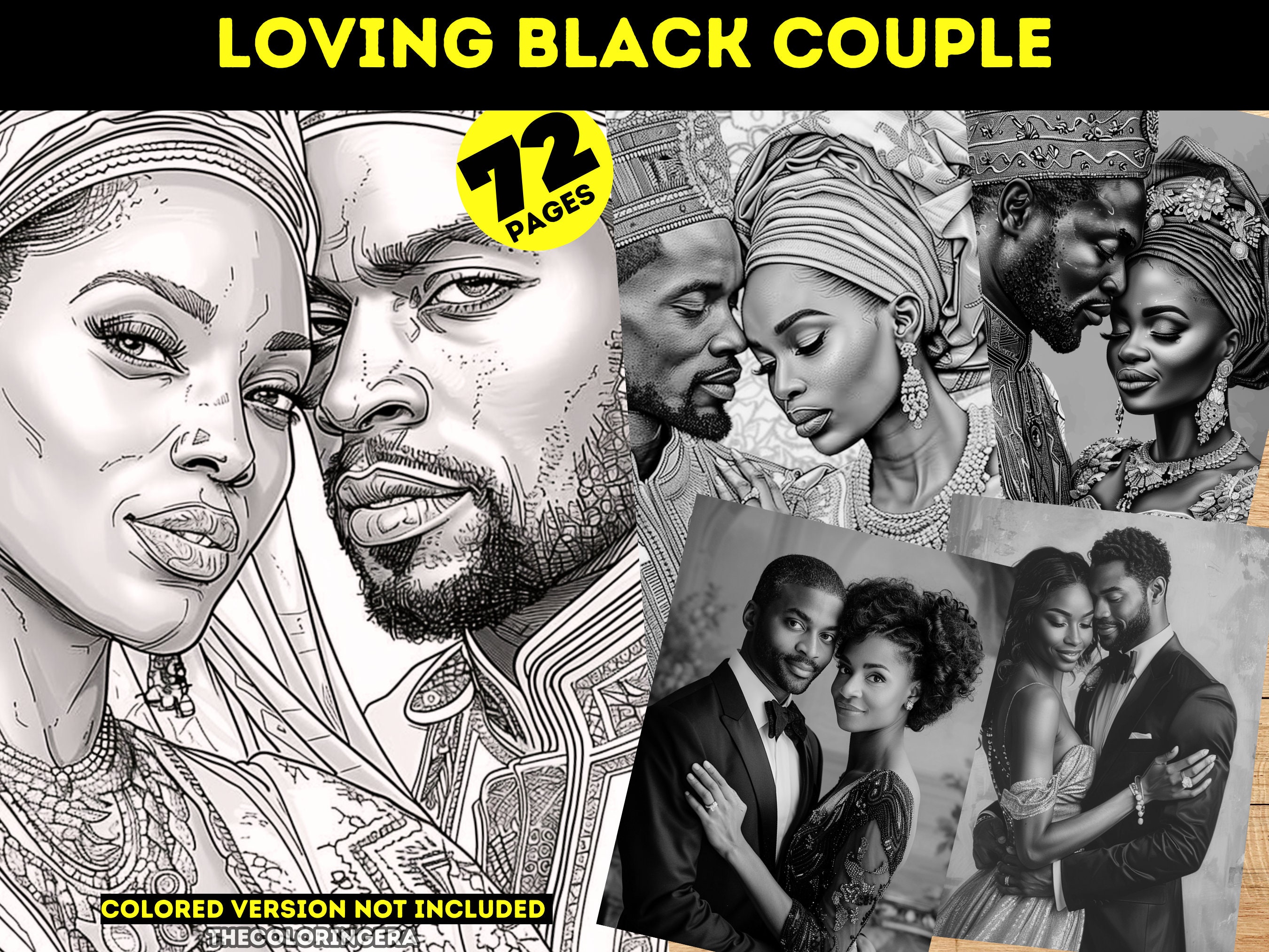 Loving Black Couple Coloring Pages - Il Fullxfull.6081297251 929u 