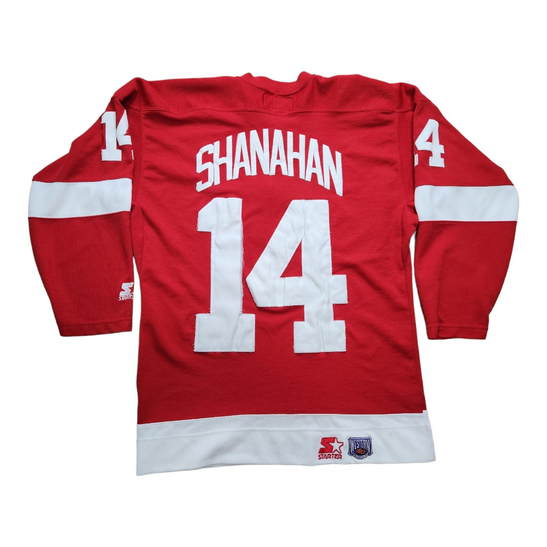 Vtg Detroit Red Wings Hockey Jersey Brendan Shanahan #14 Youth L