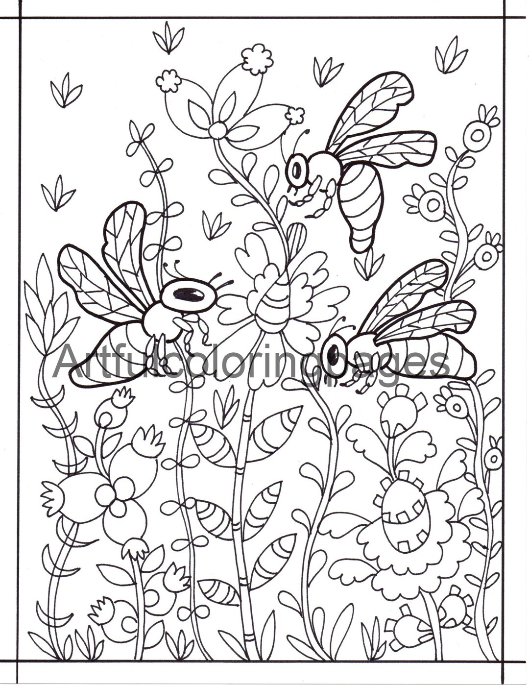Adult Coloring Pages Bee Coloring Page Coloring Pages Printable ...
