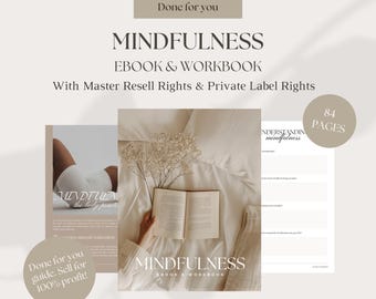 Mindfulness Workbook | Done for You | Master Resell Rights | DFY Self Therapy Ebook Template | Mindfulness Ebook | MRR & PLR Rights
