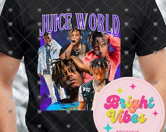 vintage rap tee png juice world