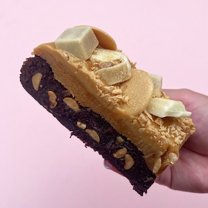 Golden Caramel Overload Brownie RECIPE | Gourmet Homemade Brownies | Baked PDF Recipe | Baked Goods