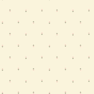 Blush n Butterscotch Tulips Cream Pink Riley Blake Designs 1/2 yard lengths C15591-CREAM