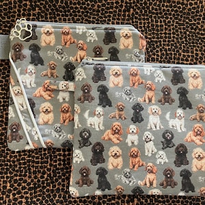 Labradoodles, Goldendoodles, Doodles, Perros, Estuche con cremallera, Monedero, Bolsa de regalo, Medicamentos, Tecnología pequeña, iPad, Teléfono, Kindle
