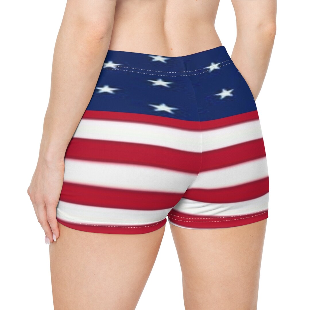 Sportswear Booty Short American Flag Team USA Trendy Activewear