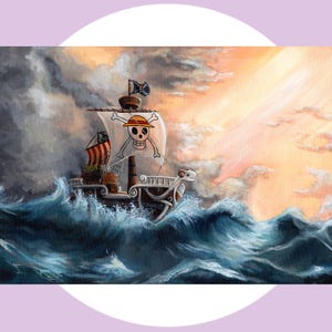 Poster artistico di One Piece: Going Merry, stampa artistica A3 su carta da 200 g/m²