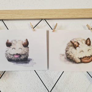 Lot de 2 cartes postales Poros avec autocollants holographiques assortis Illustration impression d'art League of Legends