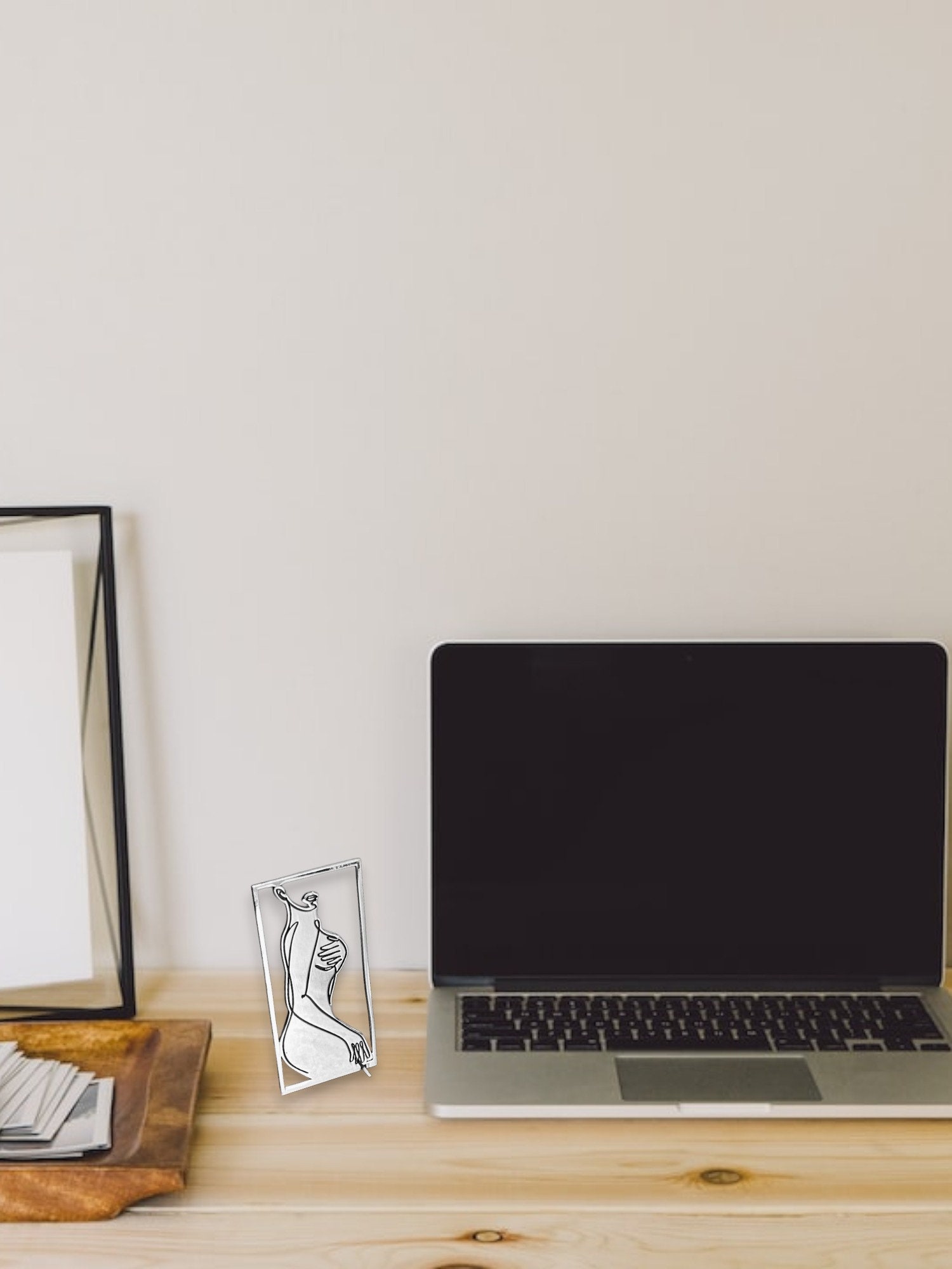 Silver Tabletop Nude Art, Female Body Home Decor, 3D Printed Gift ...