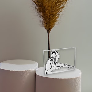 Naked Laying Female Body Tabletop, Female Body Sculpture, Women Naked
