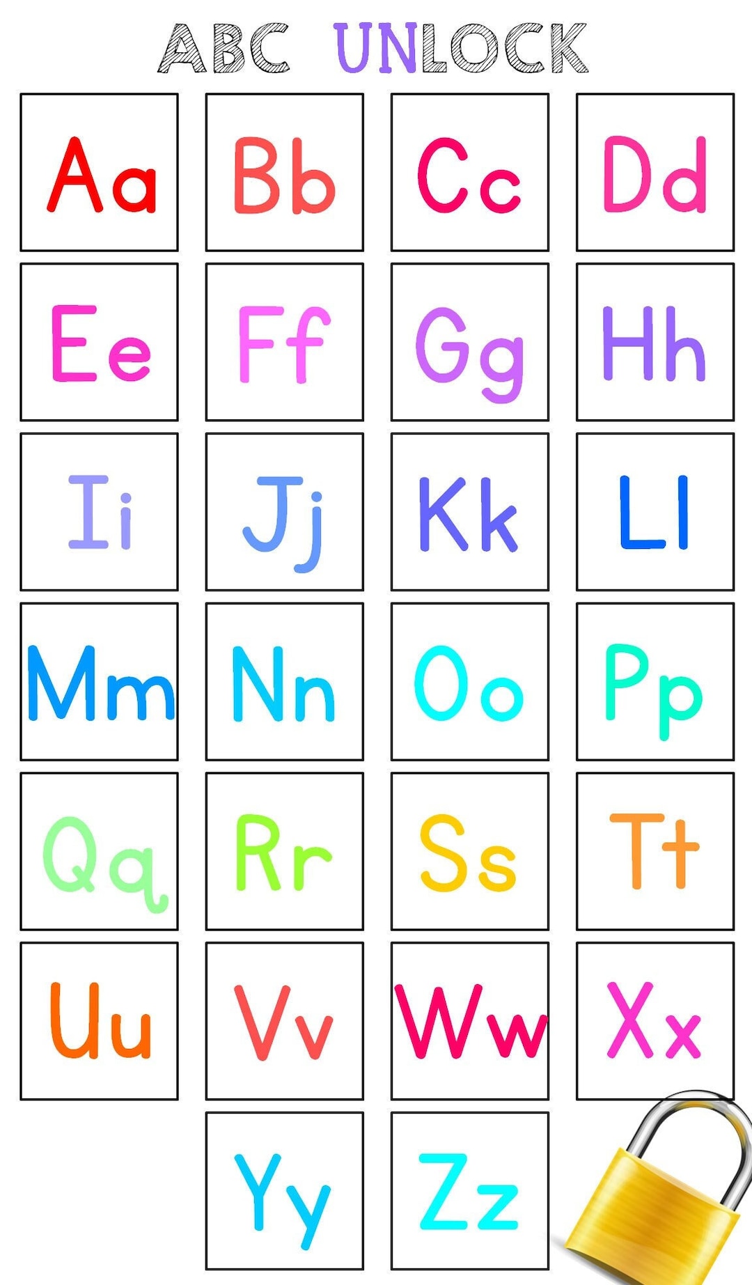 ABC Unlock! Anchor Chart - Etsy