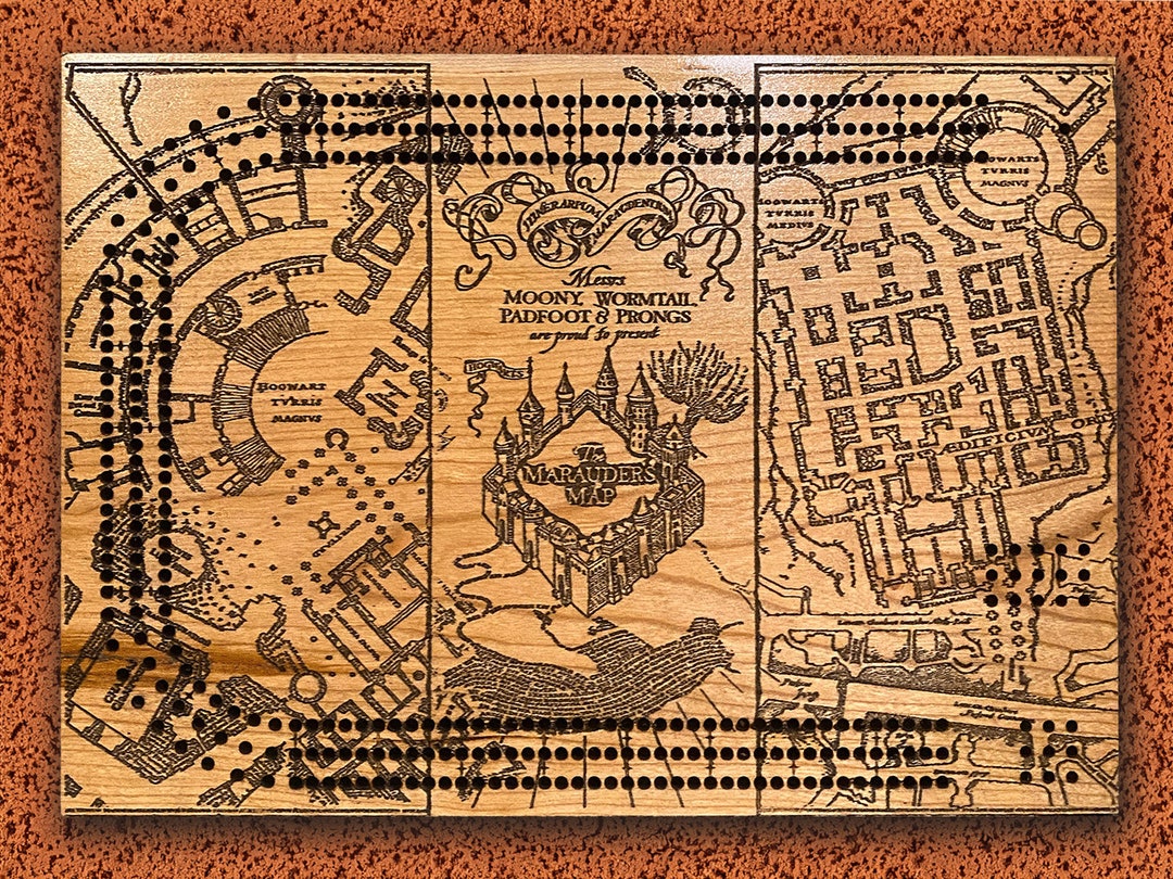 Cribbage Marauders Map Harry Potter Etsy