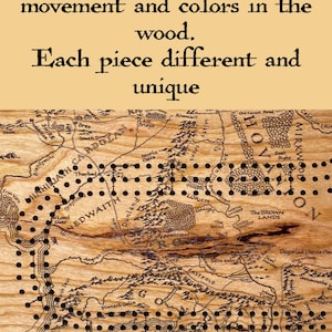 Epic Fantasy Realm Map – Engraved Cribbage Board (Adventure Edition) image 10