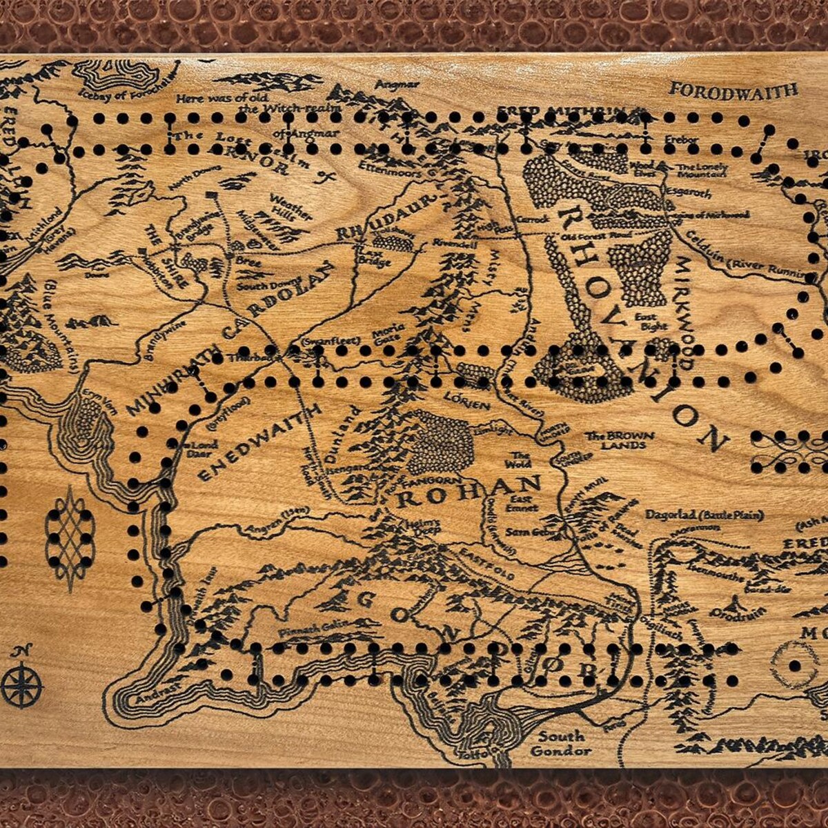 Hobbit Cribbage - Map - Etsy