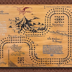 Hobbit Cribbage - Carte de Thror colorée personnalisée - LOTR