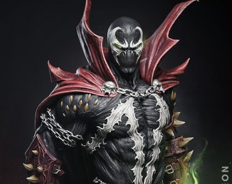 Spawn - Kit de estatua o modelo - Figura de cómic - Pintado a mano o sin pintar - Varios tamaños - Regalo para jugadores y fanáticos de los cómics