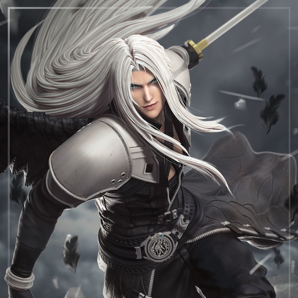 Sephiroth - Statue ou modèle en kit - Final Fantasy - Figurine - Peint ou non peint à la main - Cadeau pour les joueurs