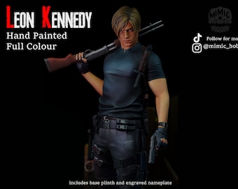 Leon Kennedy Statue or Model Kit - Resident Evil 4 - Figurine - RE4 - Hand Painted or Unpainted Options - Gift for Gamers & horror fans