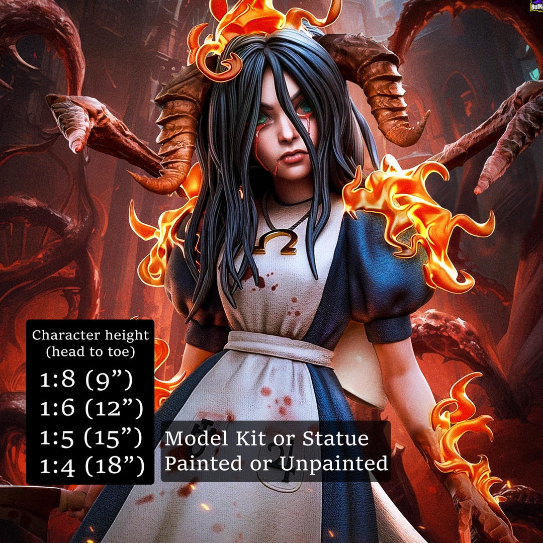 Alice Hand Sign Alice - Hand Painted or Unpainted - Statue or Model Kit - Display ...