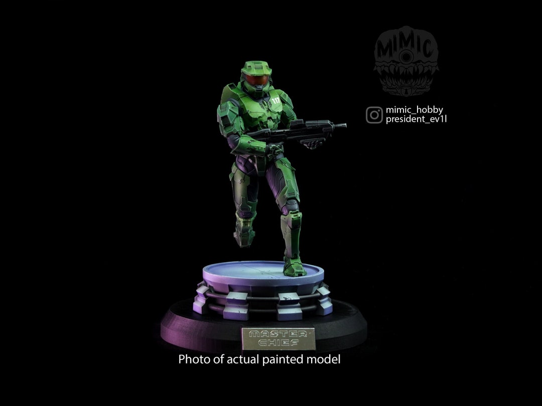 Master Chief Statue/model Kit Halo Figurine Painted or Etsy