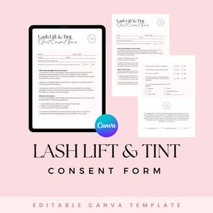 Lash Lift & Tint Consent Form - Beauty Salons - Template