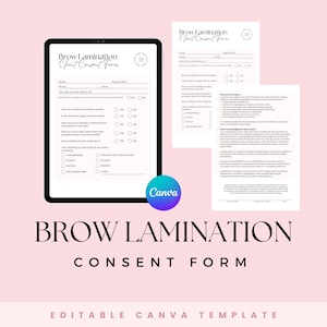Brow Lamination & Tint Consent Form - Beauty Salons - Template