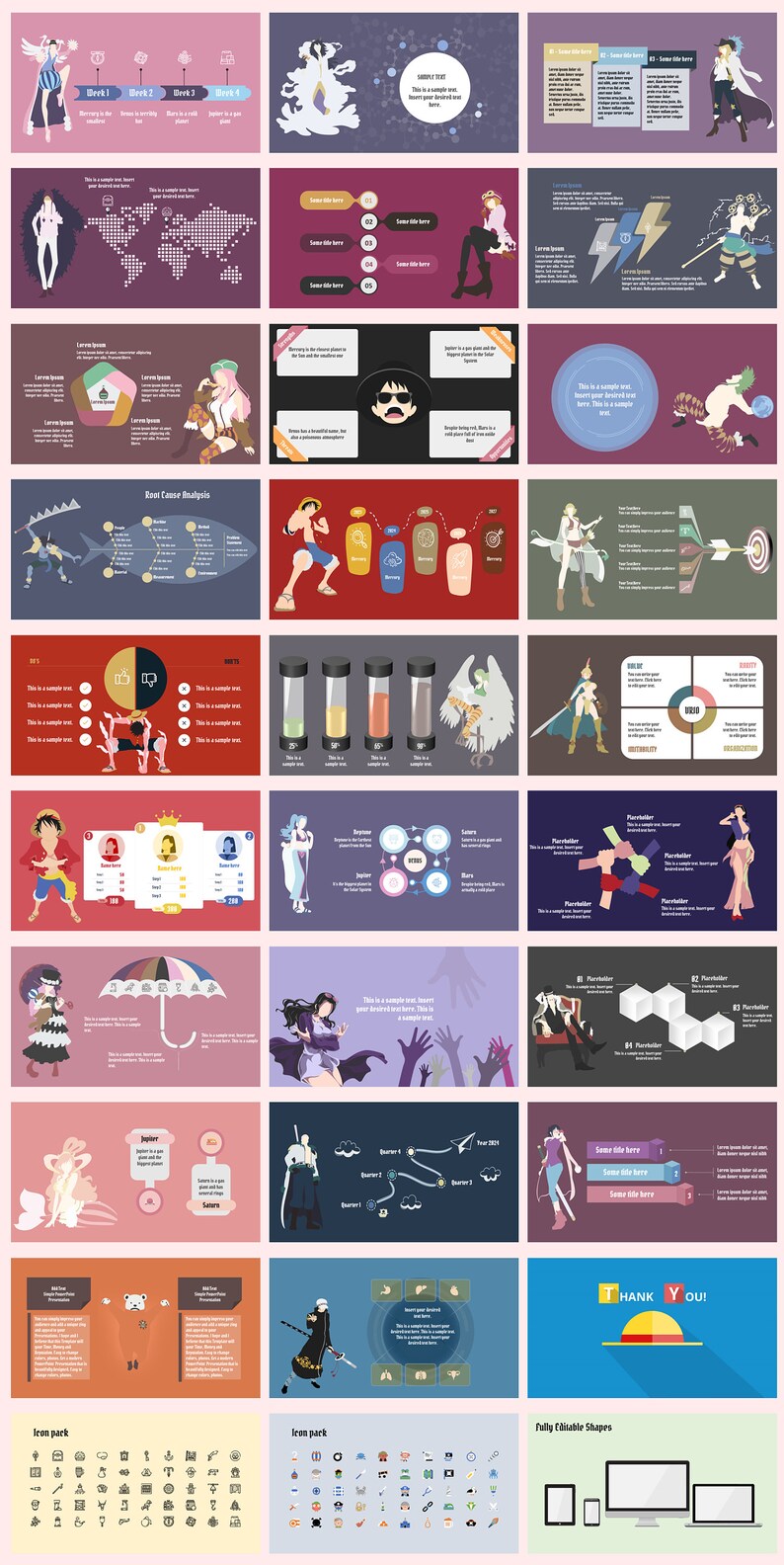 One Piece Anime Powerpoint Template Etsy